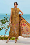 Embroidered Dhanak 3-Piece Suit with Embroidered Shawl D-107 - product photo 1
