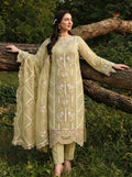 Embroidered Dhanak 3-Piece Suit with Embroidered Shawl D-081 - product photo 1