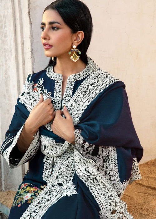 Embroidered Dhanak 3-Piece Suit with Embroidered Shawl BL-077 - product photo 2