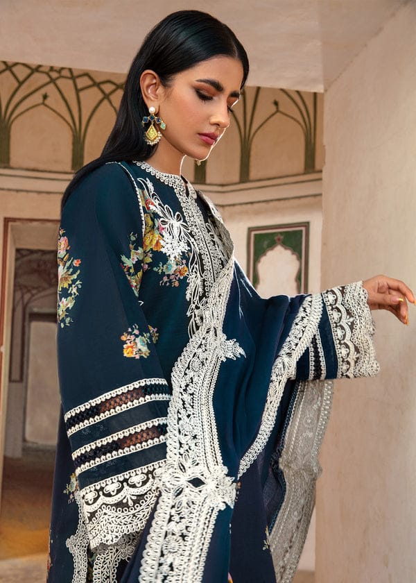 Embroidered Dhanak 3-Piece Suit with Embroidered Shawl BL-077 - product photo 3