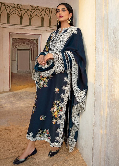 Embroidered Dhanak 3-Piece Suit with Embroidered Shawl BL-077 - product photo 1
