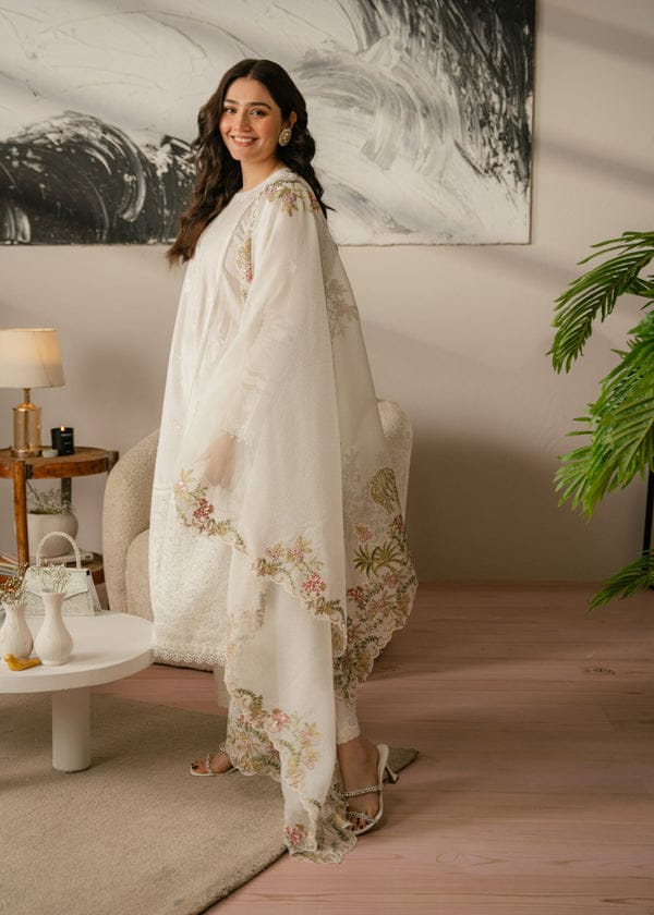 Embroidered Dhanak 3-Piece Suit with Embroidered Shawl BL-095 - product photo 2