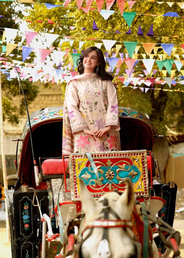 Embroidered Dhanak 3-Piece Suit with Embroidered Shawl BL-101 - product photo 2