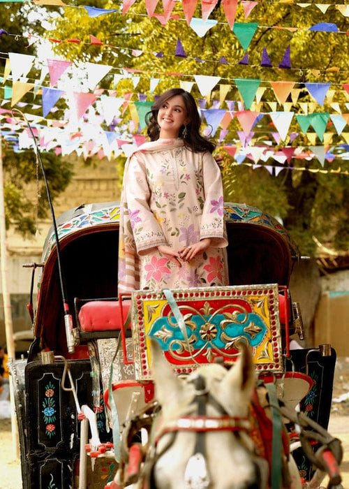 Embroidered Dhanak 3-Piece Suit with Embroidered Shawl BL-101 - product photo 2