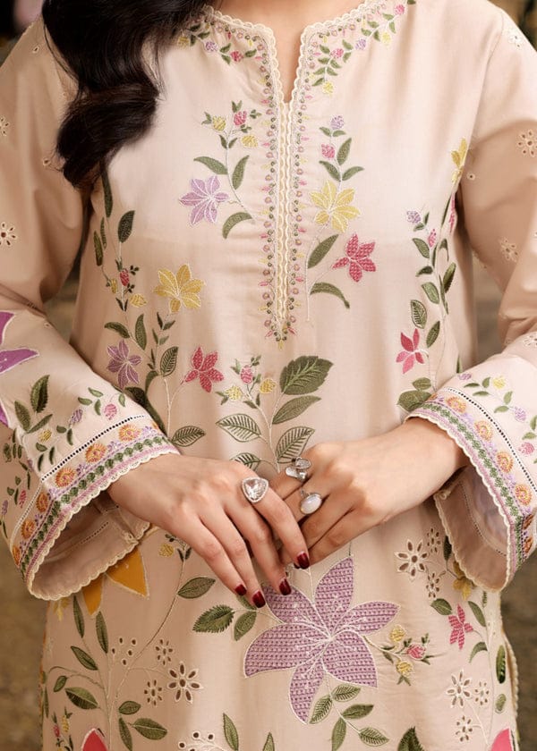 Embroidered Dhanak 3-Piece Suit with Embroidered Shawl BL-101 - product photo 4