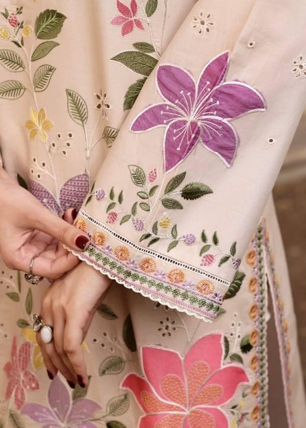 Embroidered Dhanak 3-Piece Suit with Embroidered Shawl BL-101 - product photo 6